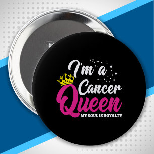 Badge Rond 10 Cm Astrology Cancer Birthday Queen Zodiac June July