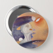 Badge Rond 10 Cm Attaque à la nébuleuse et collier galactique à per (Devant & derrière)