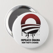 Badge Rond 10 Cm Attaquez Obama - maintenant qu'est le changement (Devant & derrière)
