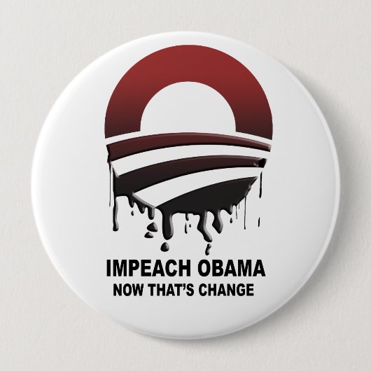 Badge Rond 10 Cm Attaquez Obama - maintenant qu'est le changement (Devant)