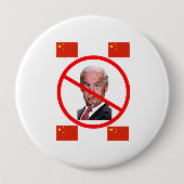 BADGE ROND 10 CM AUCUN BIDEN (Devant)