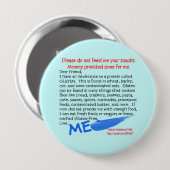 Badge Rond 10 Cm Aucun bouton de gluten (Devant & derrière)