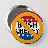 BADGE ROND 10 CM AUCUN BUSH CHENEY (Devant & derrière)