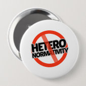Badge Rond 10 Cm Aucun Hétéro-Normativity - - (Devant & derrière)
