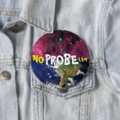 BADGE ROND 10 CM AUCUNES SONDES (En situation)