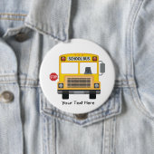 Badge Rond 10 Cm Autobus scolaire personnalisable (En situation)