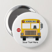 Badge Rond 10 Cm Autobus scolaire personnalisable (Devant & derrière)