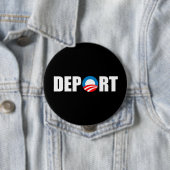 Badge Rond 10 Cm Autocollant anti-Obama pour pare-chocs - Déporter (En situation)