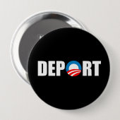 Badge Rond 10 Cm Autocollant anti-Obama pour pare-chocs - Déporter (Devant & derrière)