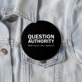 Badge Rond 10 Cm Autorité de question (En situation)