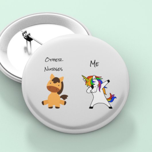 Badge Rond 10 Cm Autres infirmières Unicorn Médicale Field Hospital