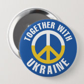 Badge Rond 10 Cm Avec L'Ukraine (Devant & derrière)
