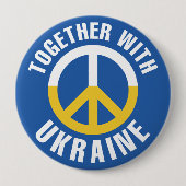 Badge Rond 10 Cm Avec L'Ukraine (Devant)