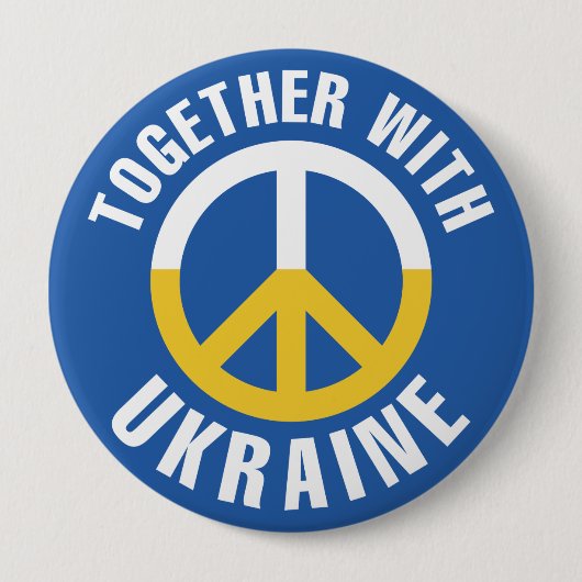 Badge Rond 10 Cm Avec L'Ukraine (Devant)