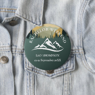 Badge Rond 10 Cm Aventure de plein air Week-end de garçon de montag