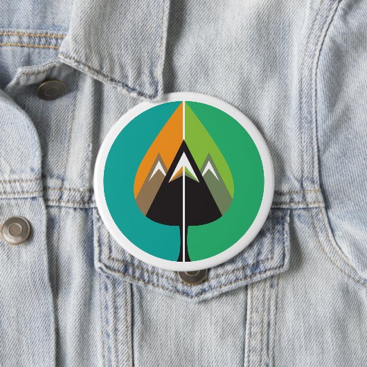 Badge Rond 10 Cm aventures d'automne (En situation)