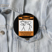 Badge Rond 10 Cm Avertissement Téperaméen Contrebande Clarinetist (En situation)