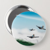 Badge Rond 10 Cm Avions de la Seconde Guerre mondiale (Devant & derrière)