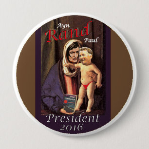 Badge Rond 10 Cm Ayn Rand Paul