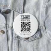 Badge Rond 10 Cm Bachelor Party QR Code Acheter Drink Team Groom 4" (En situation)