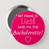 Badge Rond 10 Cm Bachelorette (Devant & derrière)