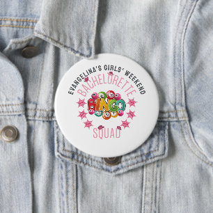 Badge Rond 10 Cm BACHELORETTE BINGO SQUAD Coquette Western personna