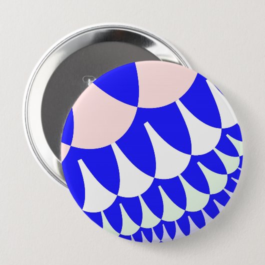 Badge Rond 10 Cm Balances bleues et blanches (Devant & derrière)