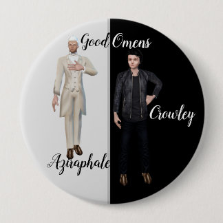 Badge Rond 10 Cm Balise Good Omens
