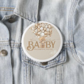 Badge Rond 10 Cm Ballons d'ours Baby shower d'attente précoce (En situation)