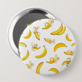 Badge Rond 10 Cm Banana Pattern 4 (Devant & derrière)