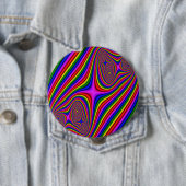Badge Rond 10 Cm Bandes en couleurs (En situation)