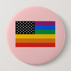 Badge Rond 10 Cm Bannière étoilée de gay pride
