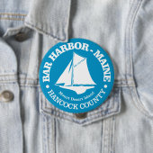 Badge Rond 10 Cm Bar Harbour (sloop) (En situation)