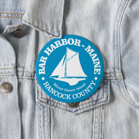 Badge Rond 10 Cm Bar Harbour (sloop) (En situation)