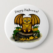 Badge Rond 10 Cm Bat d'Halloween mignonne (Devant)