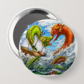 Badge Rond 10 Cm Bataille maritime (Devant & derrière)