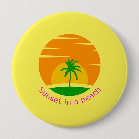 Badge Rond 10 Cm "Beachside Bliss" (Devant)