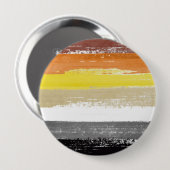 Badge Rond 10 Cm Bear Pride Paint Stripes (Devant & derrière)