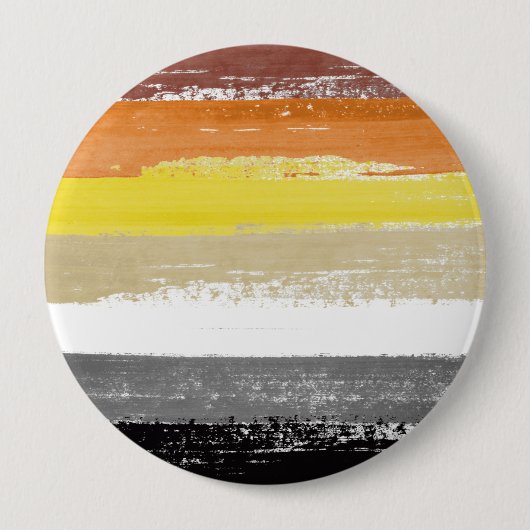 Badge Rond 10 Cm Bear Pride Paint Stripes (Devant)