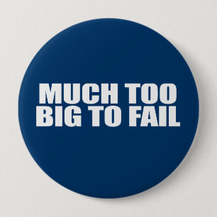 BADGE ROND 10 CM BEAUCOUP TROP GRAND POUR ÉCHOUER
