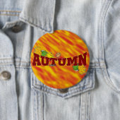 Badge Rond 10 Cm Beauté d'Automne - (En situation)
