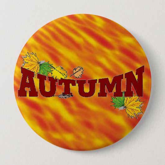 Badge Rond 10 Cm Beauté d'Automne - (Devant)