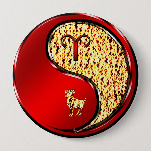 Badge Rond 10 Cm Bélier (Devant)