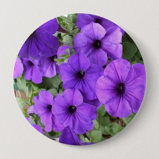 Badge Rond 10 Cm Belle Petunias (Devant)