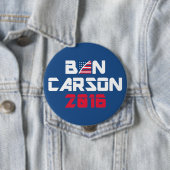 Badge Rond 10 Cm Ben Carson 2016 (En situation)