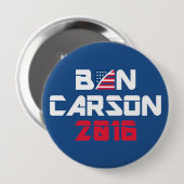 Badge Rond 10 Cm Ben Carson 2016 (Devant & derrière)