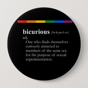 BADGE ROND 10 CM BICURIOUS