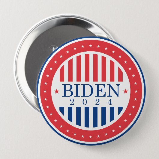 Badge Rond 10 Cm Biden 2024 (Devant & derrière)