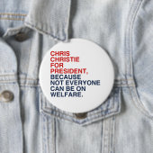 BADGE ROND 10 CM BIENVENUE CHRISTIE 2016 (En situation)