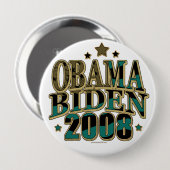 Badge Rond 10 Cm Billet d'Obama Biden '08 (Devant & derrière)